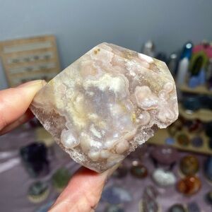 PINK AMETHYST FLOWER AGATE DRUZY CRYSTAL FREEFORM